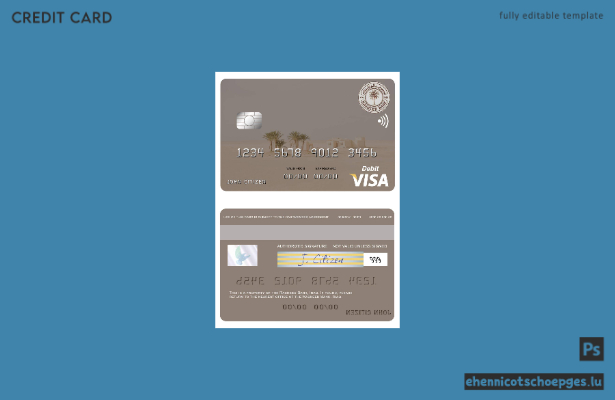 Beispielvorschau der Visa-Debitkarte der Rasheed Bank im Irak